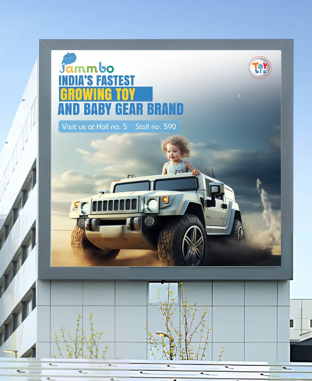 Billboard design with bold graphics and text, designed to grab attention by Visible Gain.